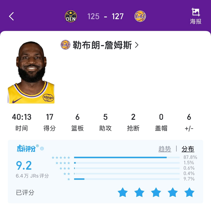 41岁詹姆斯鏖战40分钟终遭网友质疑